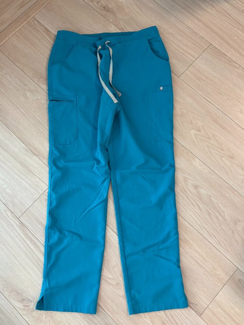 FIGS Teal Yola Skinny Scrub Pants  - L